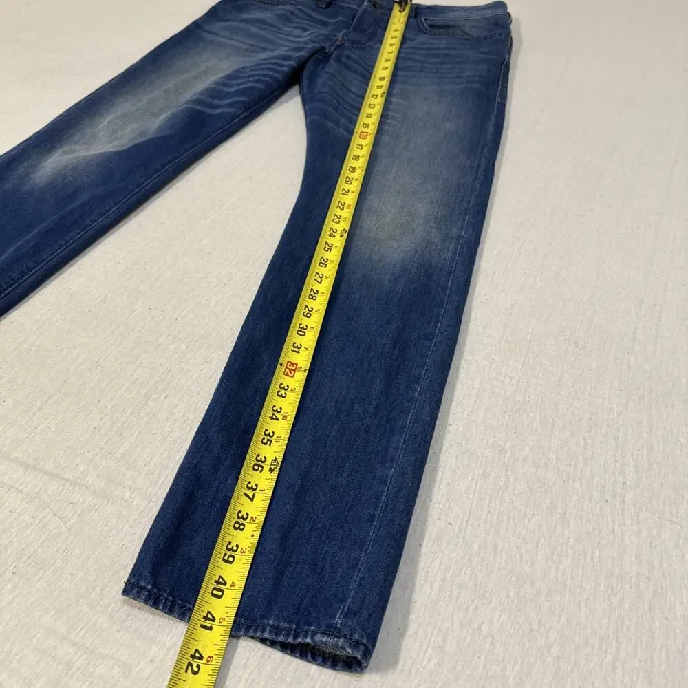 Diesel Buster Mens 34x32 Regular Slim Tapered Blue Jeans Wash 0663D EUC